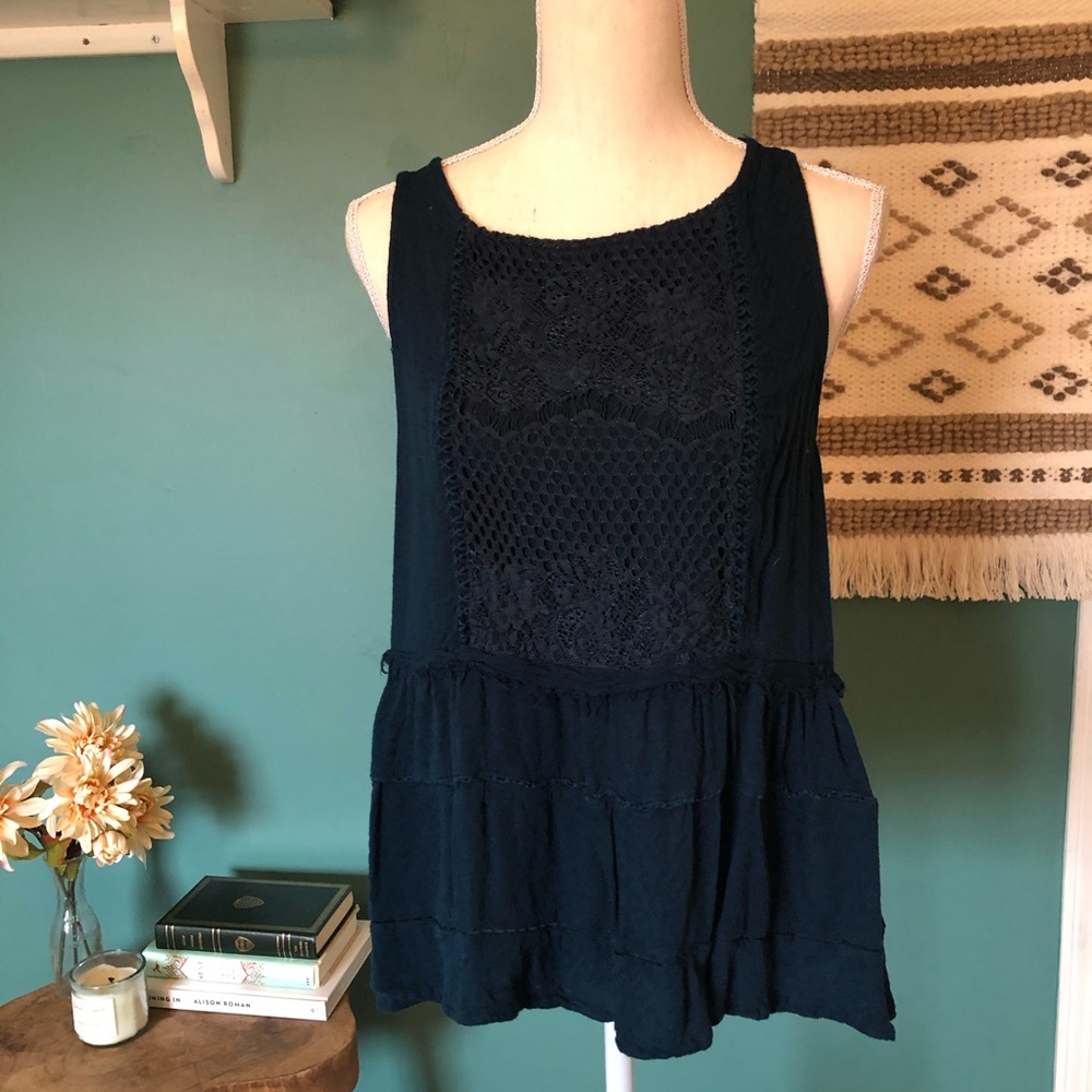 Dark blue tank top